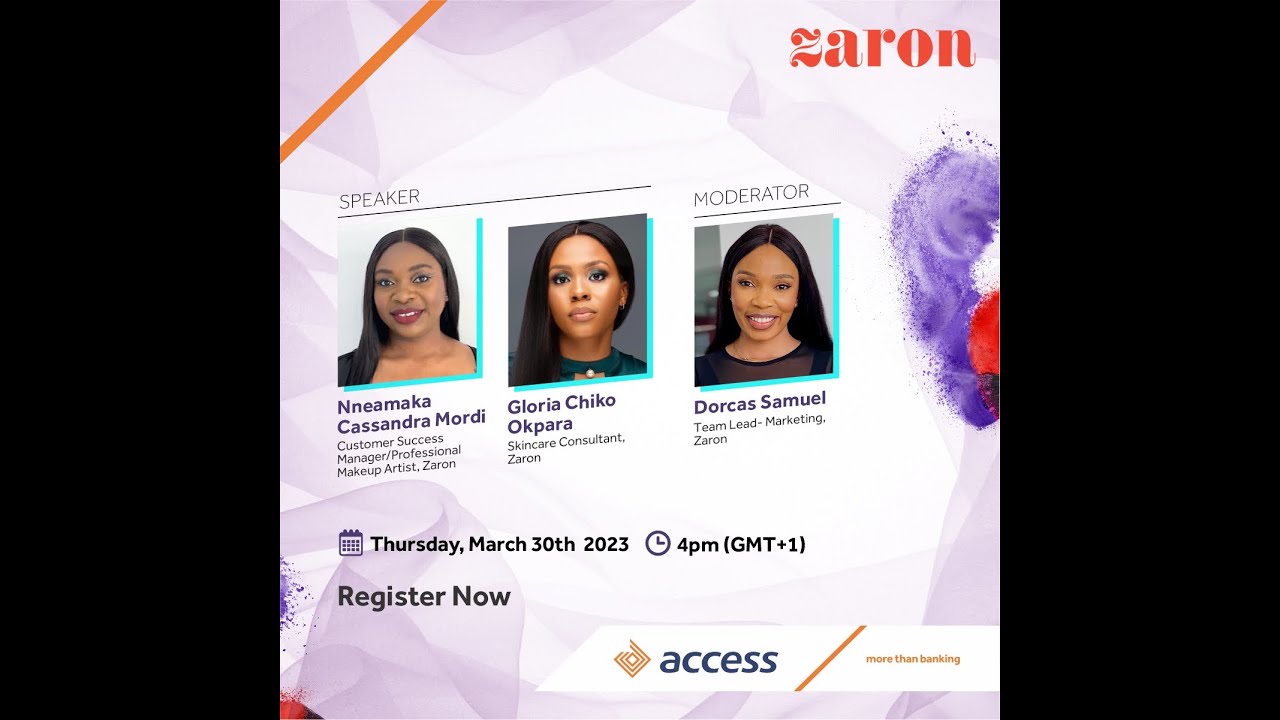 A W INITIATIVE x ZARON MAKEUP & SKINCARE MASTERCLASS - YouTube