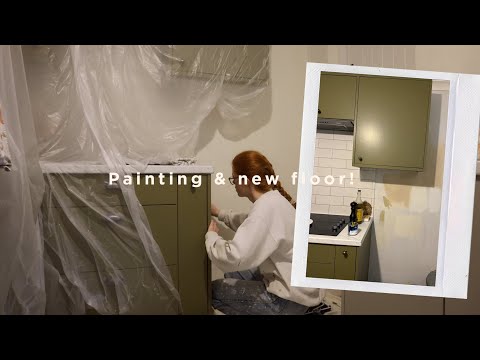 Painting the kitchen cabinets - a new floor & panelling! | Rosie Caldwell