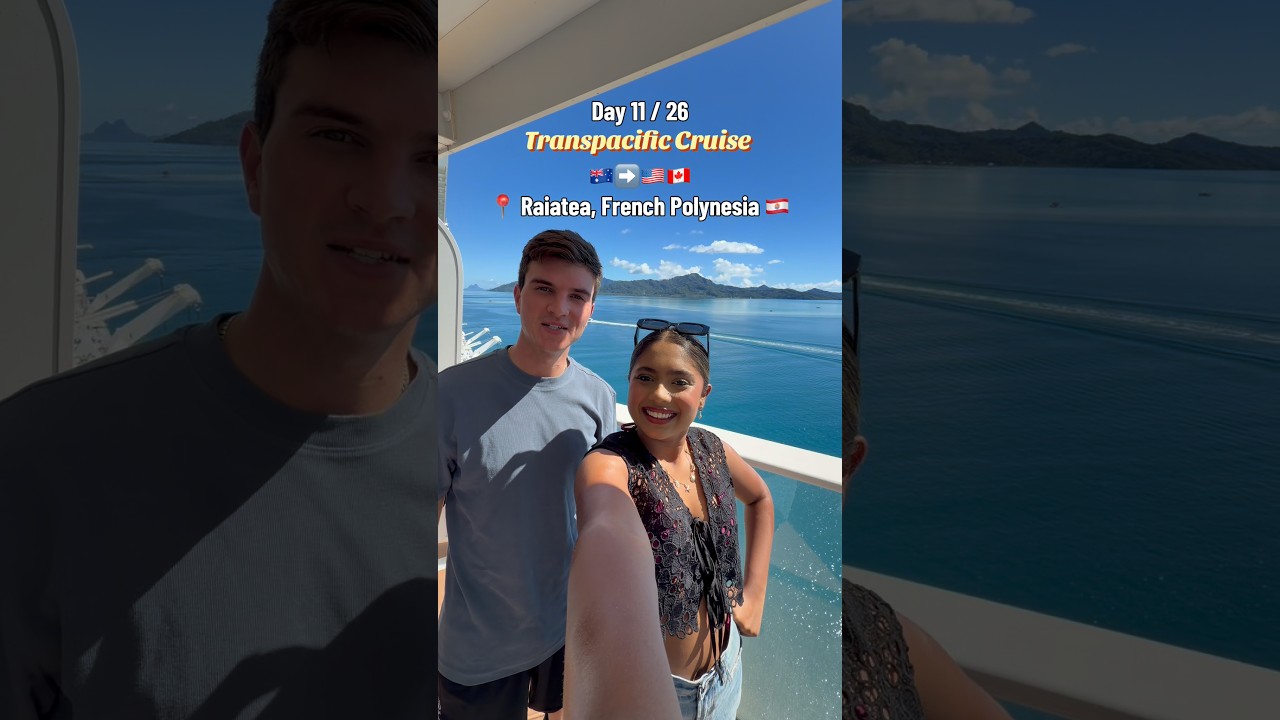 Day 11 of our 26 Night Transpacific Cruise 🛳️ We arrived in 📍 Raiatea, French Polynesia 🇵🇫