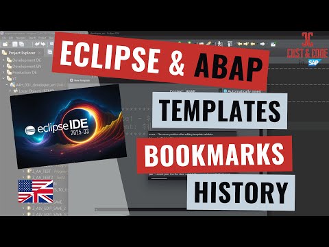 Code ABAP Faster in Eclipse: Templates, Bookmarks & History [english]