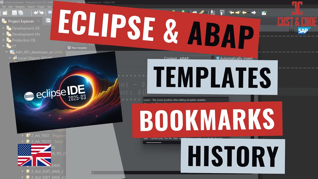 Code ABAP Faster in Eclipse: Templates, Bookmarks & History [english ...