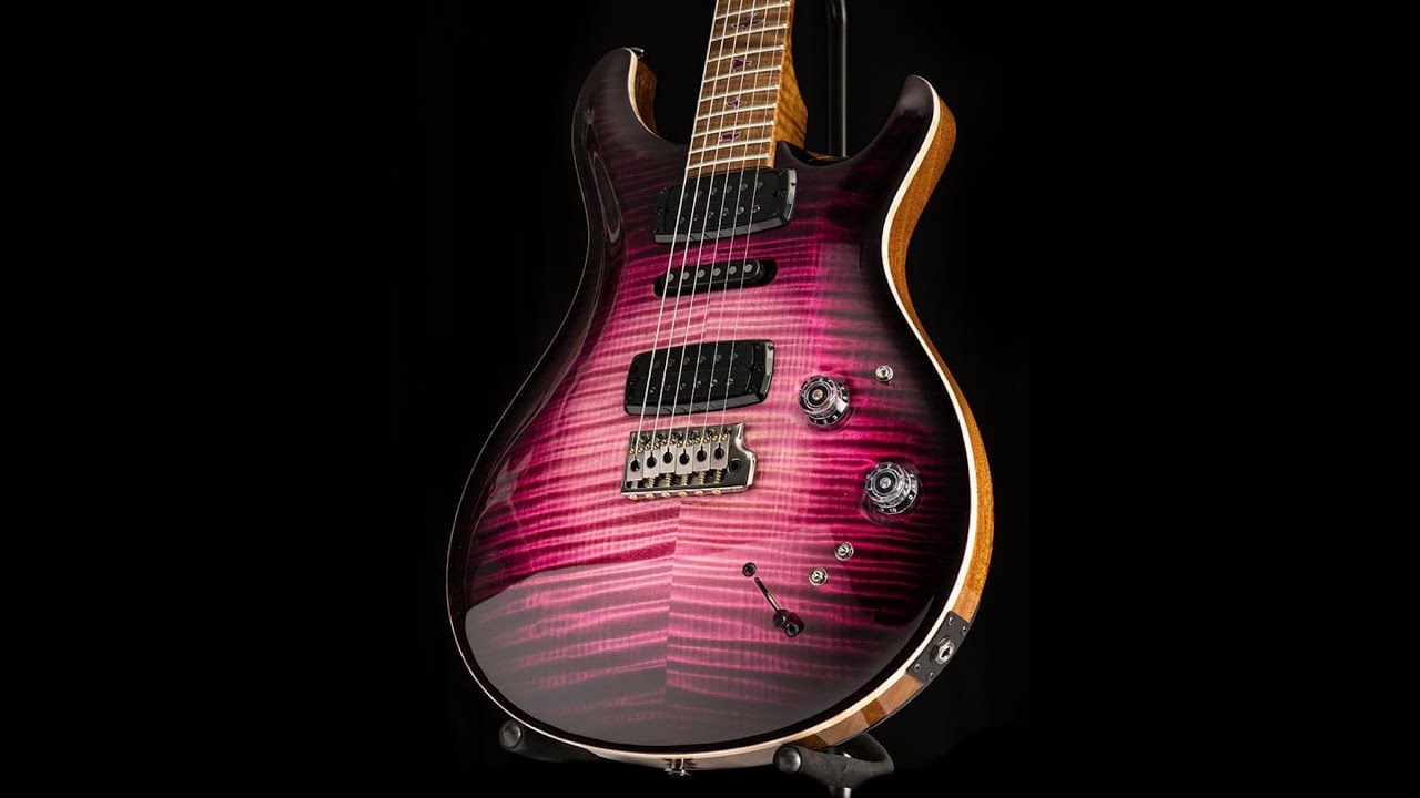Enticing Paul Reed Smith PRS Private Stock Modern Eagle V guitar in Midnight Orchid Glow Smokeburst