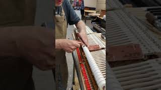 Gang filing new Renner piano hammers