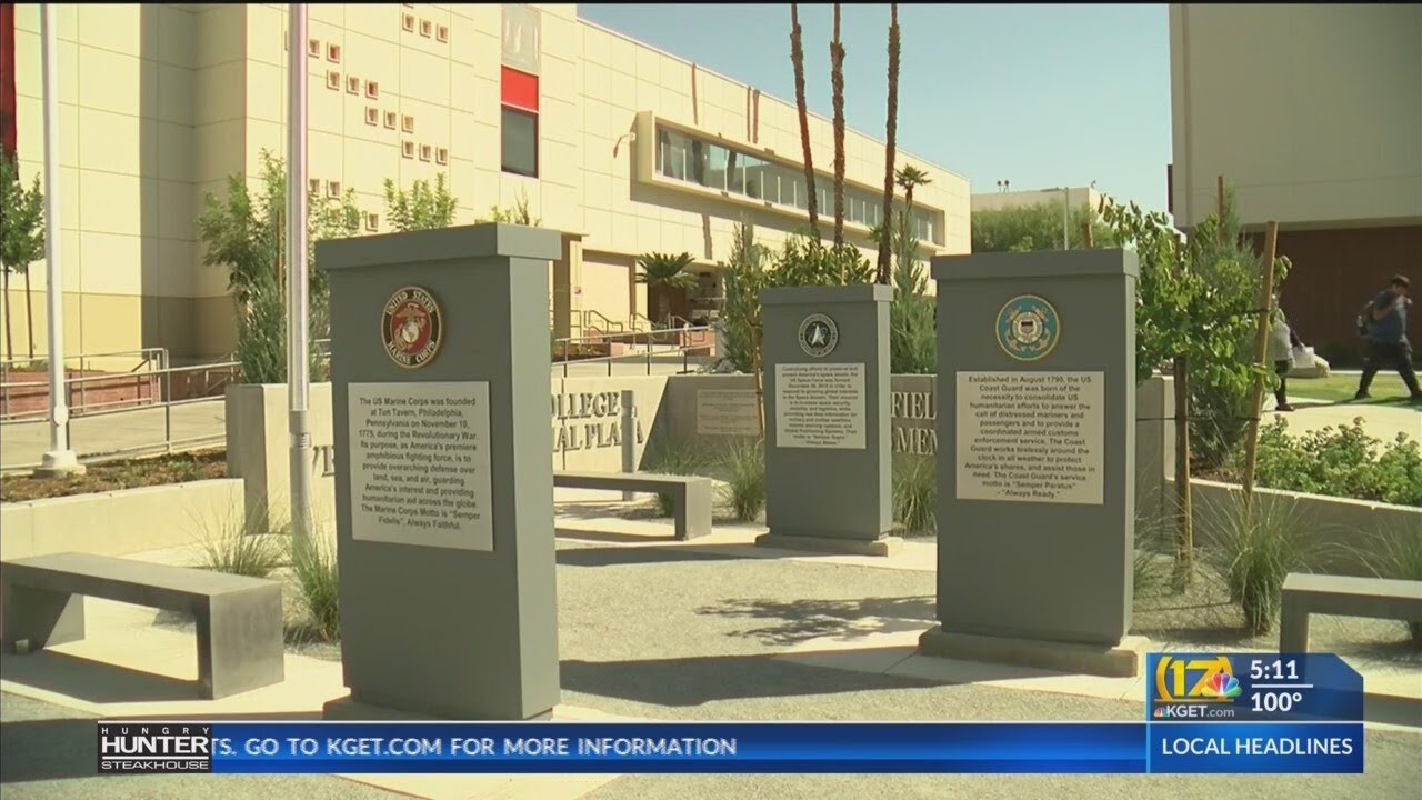New veterans plaza at Bakersfield College YouTube