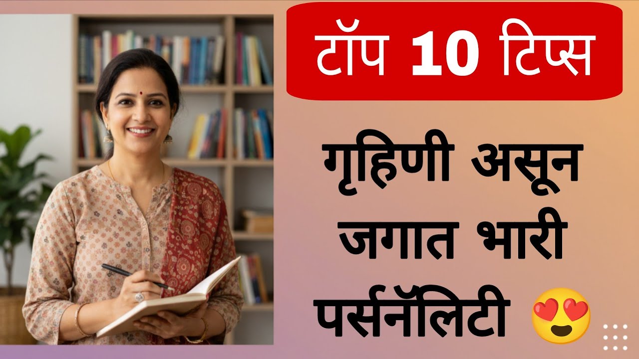 घरासोबत स्वतःलाही  घडवा./ personality development tips/for homemakers / housewife motivation marathi