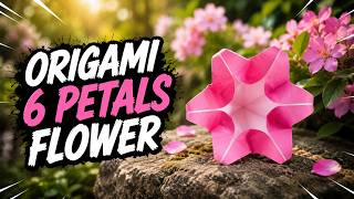ORIGAMI 6 PETALS FLOWER TUTORIAL! 🌸