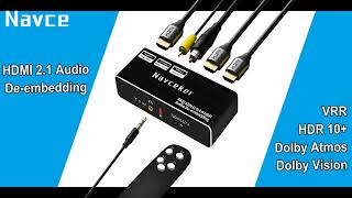 4K 120Hz HDMI 2.1 Audio Extractor Dolby ATMOS/ PlayStation 5 Sounds Systems Solution Adapter