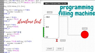 PROGRAMMING PLC FILLING MACHINE EXAMPLE - STRUCTURE TEXT