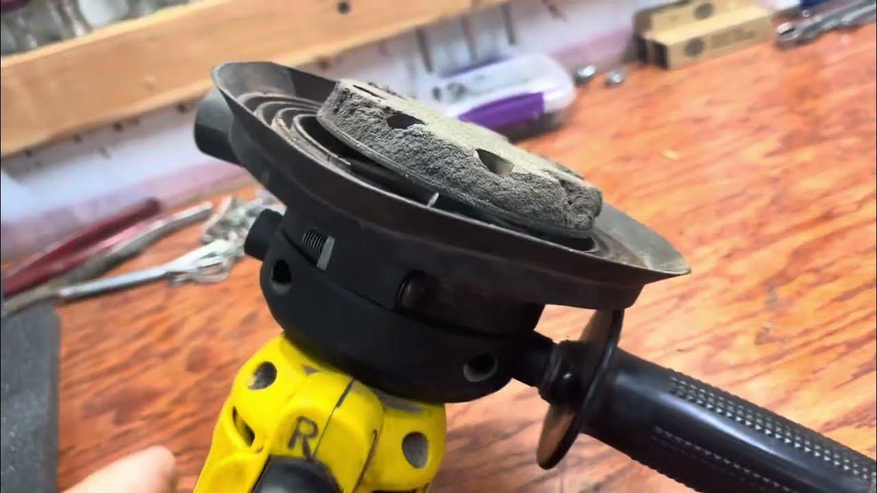 DeWalt disc sander pad replacement YouTube