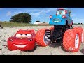 Disney pixar cars toons tow mater tormentor monster truck  lightning mcqueen