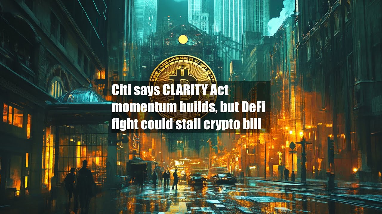 Citi says CLARITY Act momentum builds, but DeFi fight could stall crypto bill