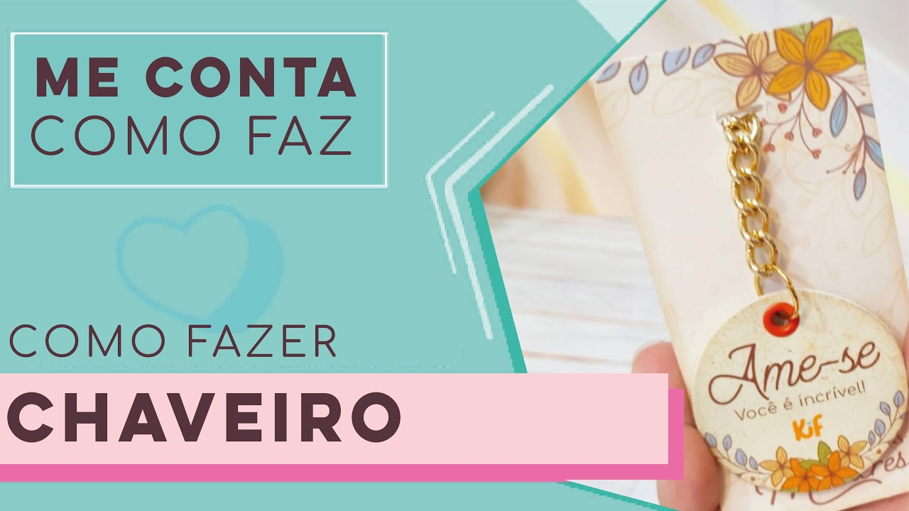 Como fazer chaveiro Personalizado - FÁCIL E RÁPIDO