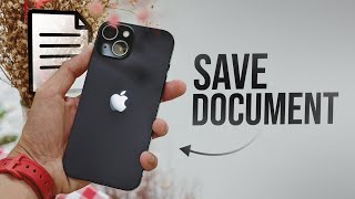 How to Save a Document in iPhone (tutorial)
