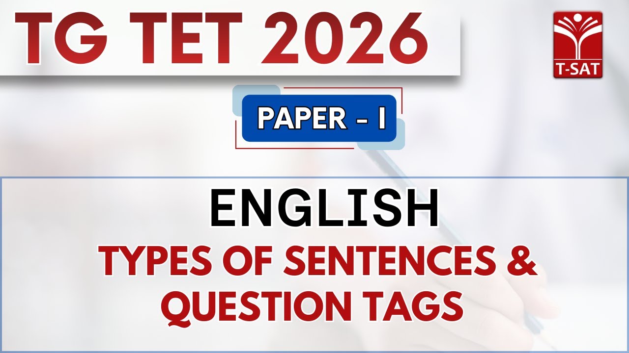 TG TET 2026 - PAPER-1 | English - Types Of Sentences & Question Tags ...