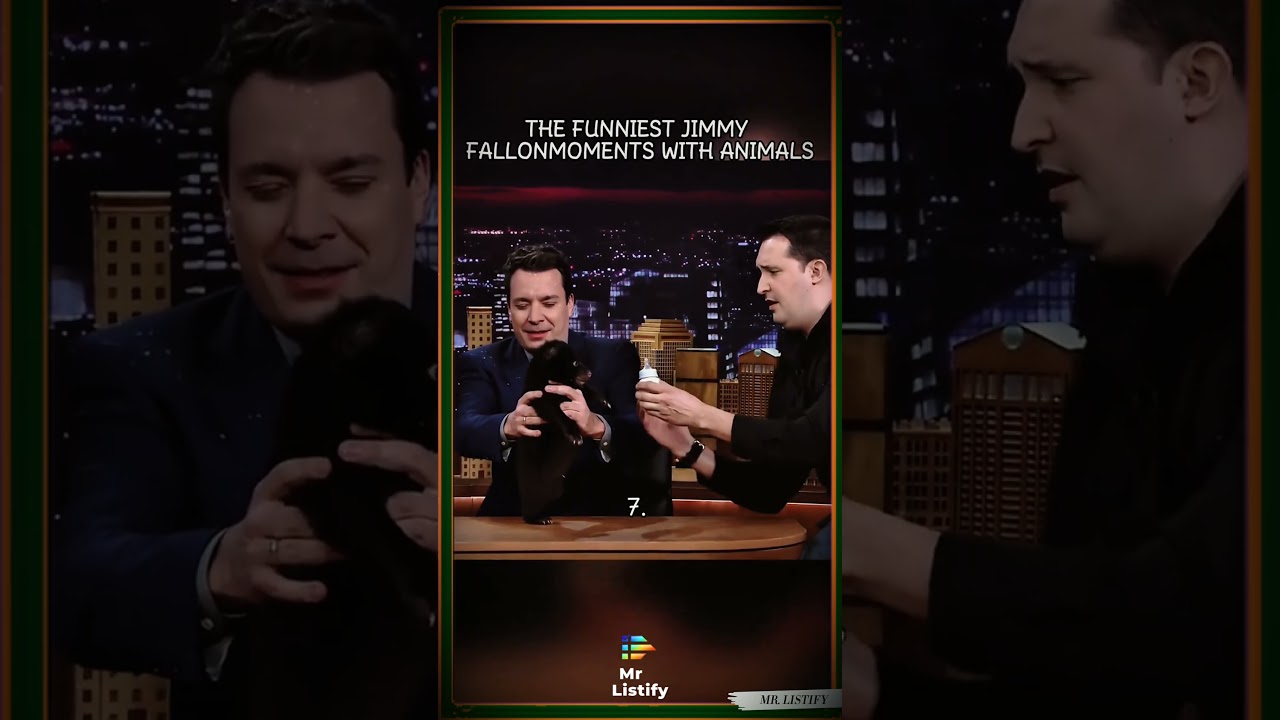 The funniest Jimmy Fallon moments with animals — cute chaos & endless laughs!! #jimmyfallon