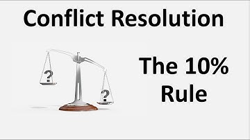 The 10% rule for avoiding conflict | Conflict management