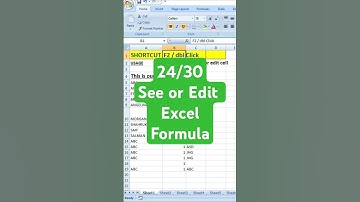 24/30 Excel Shortcut See / Edit Formula in a cell #excel #spreadsheetmagic #spreadsheetsoftware