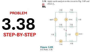 Problem 3.38 (Alexander/Sadiku) - Apply mesh analysis to the circuit in Fig. 3.85 and obtain Io.