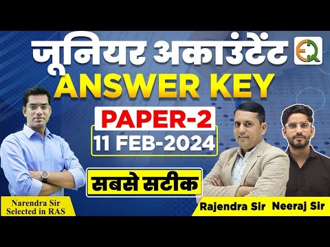 Jr. Accountant Answer Key 2024 