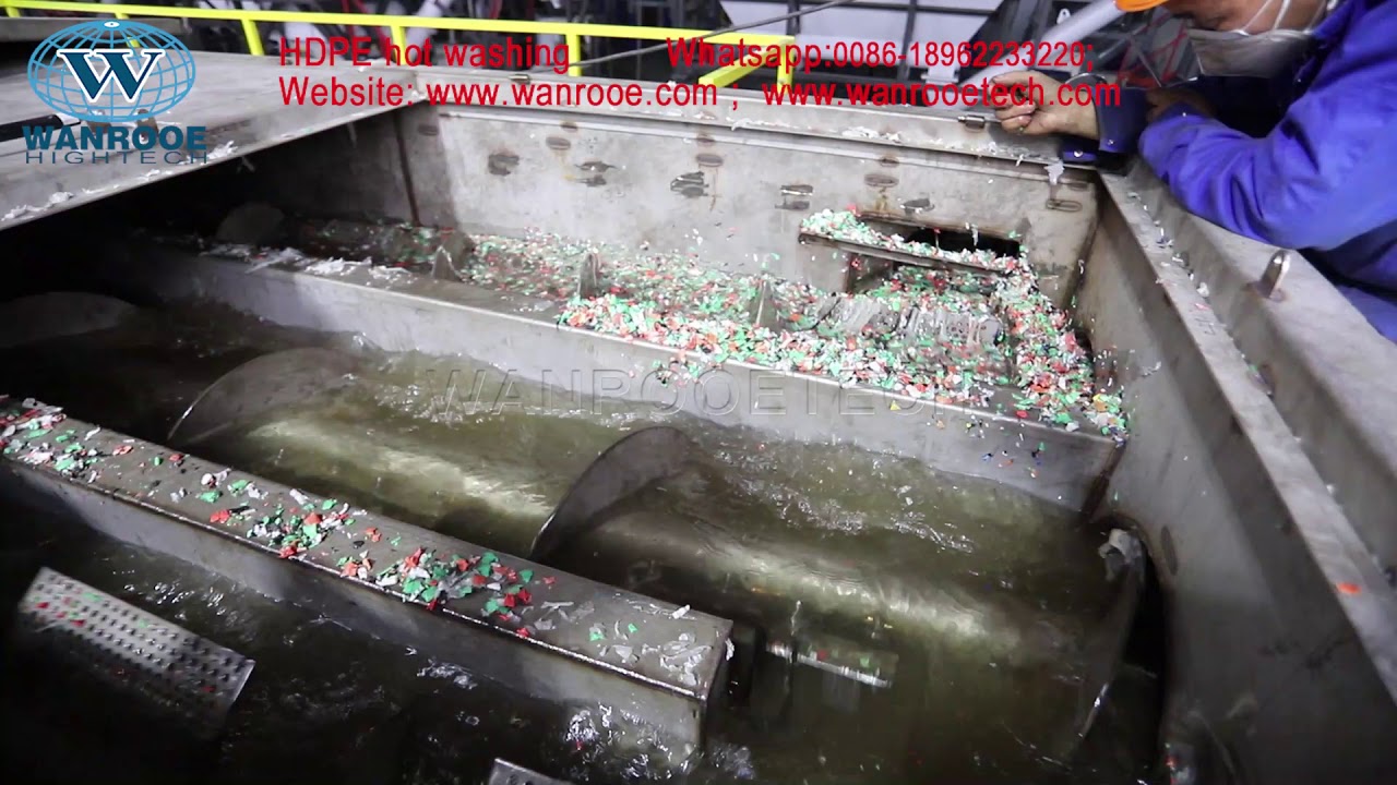 HDPE Washing Line Hard Plastic HDPE PP Bottle Recycling Crushing
