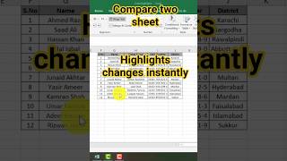 How to Compare Two Sheets in Excel Instantly! | Auto-Highlight Changes