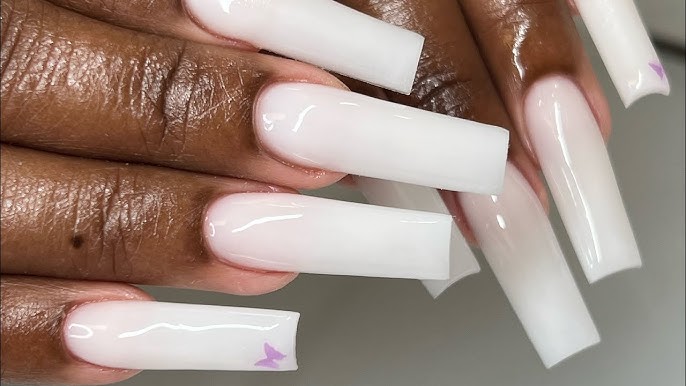 How To: Milky White Acrylic Nails 