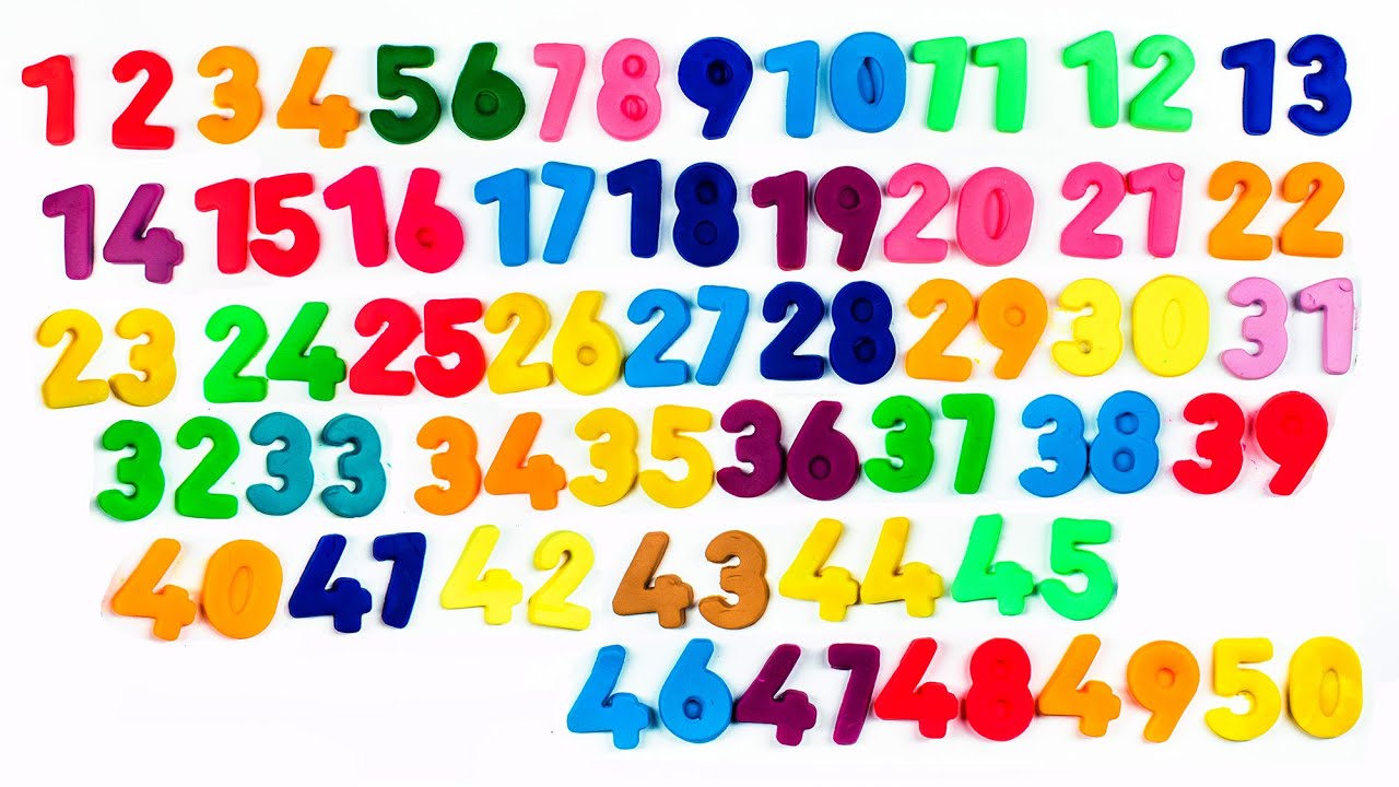 Цифры из Пластилина. Учимся Считать до 50.