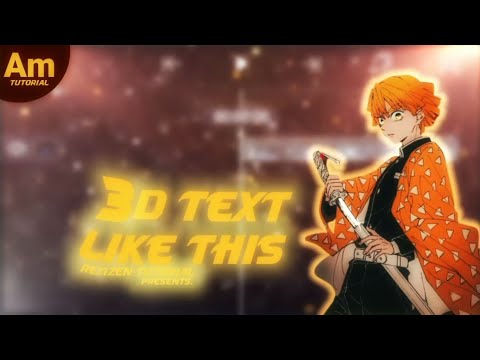 3D TEXT LIKE ME | ALIGHT MOTION | TUTORIAL - YouTube