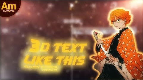 3D TEXT LIKE ME | ALIGHT MOTION | TUTORIAL