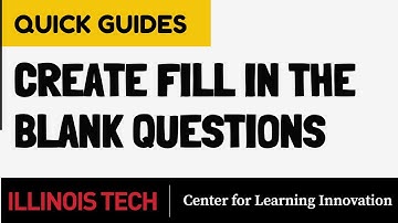 Create Fill in the Blank Quiz Questions in Canvas