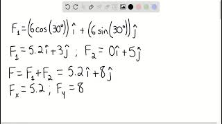 SOLVED A force  overrightarrow{ mathbf{F}} {1} of…