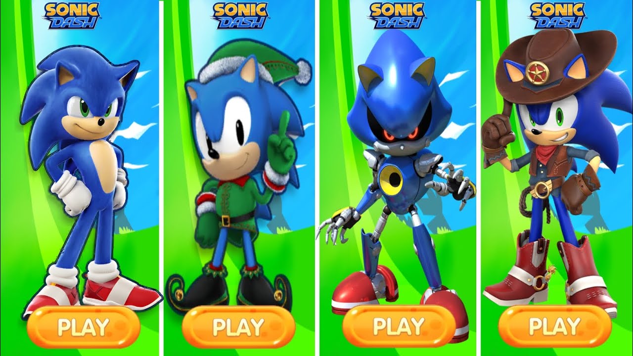 Sonic Dash - Movie Sonic Vs Metal Sonic Vs Elf Classic Sonic Vs Sheriff ...