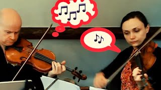 Leclair  - Sonata in e minor for two violins, Patrick Savage and Greta Mutlu