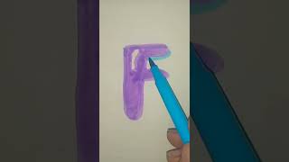 drawing a Bubble  letter F#shorts #calligraphy