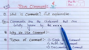 comments in java | types of comments in java