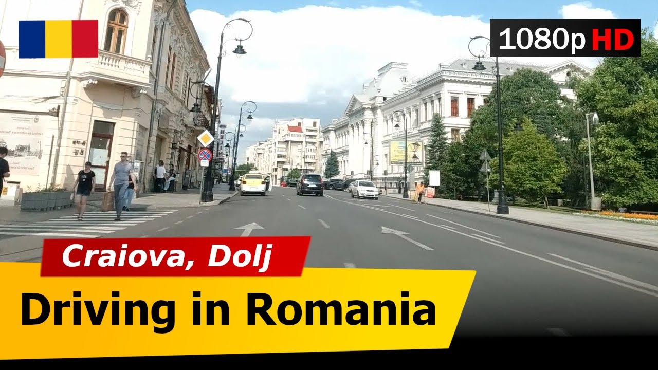 🔴 Romania • Craiova, Dolj【Full HD】Free Driving in Craiova • City Center • Nicolae Romanescu Park