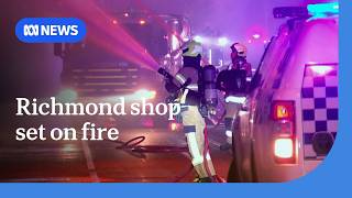 Download lagu Shop rammed and set alight in Richmond | ABC NEWS
