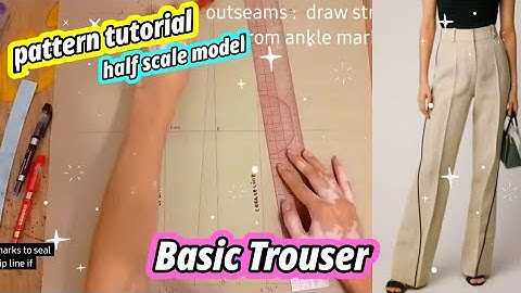 ✂️ How to Draft Basic Trouser × Pants Pattern Making × Sewing Tutorial