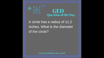 GED® QOD: Find Diameter Given the Radius