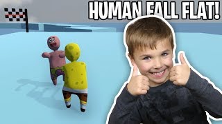 SPONGEBOB and PATRICK DOING ICE PARKOUR in HUMAN FALL FLAT!!!