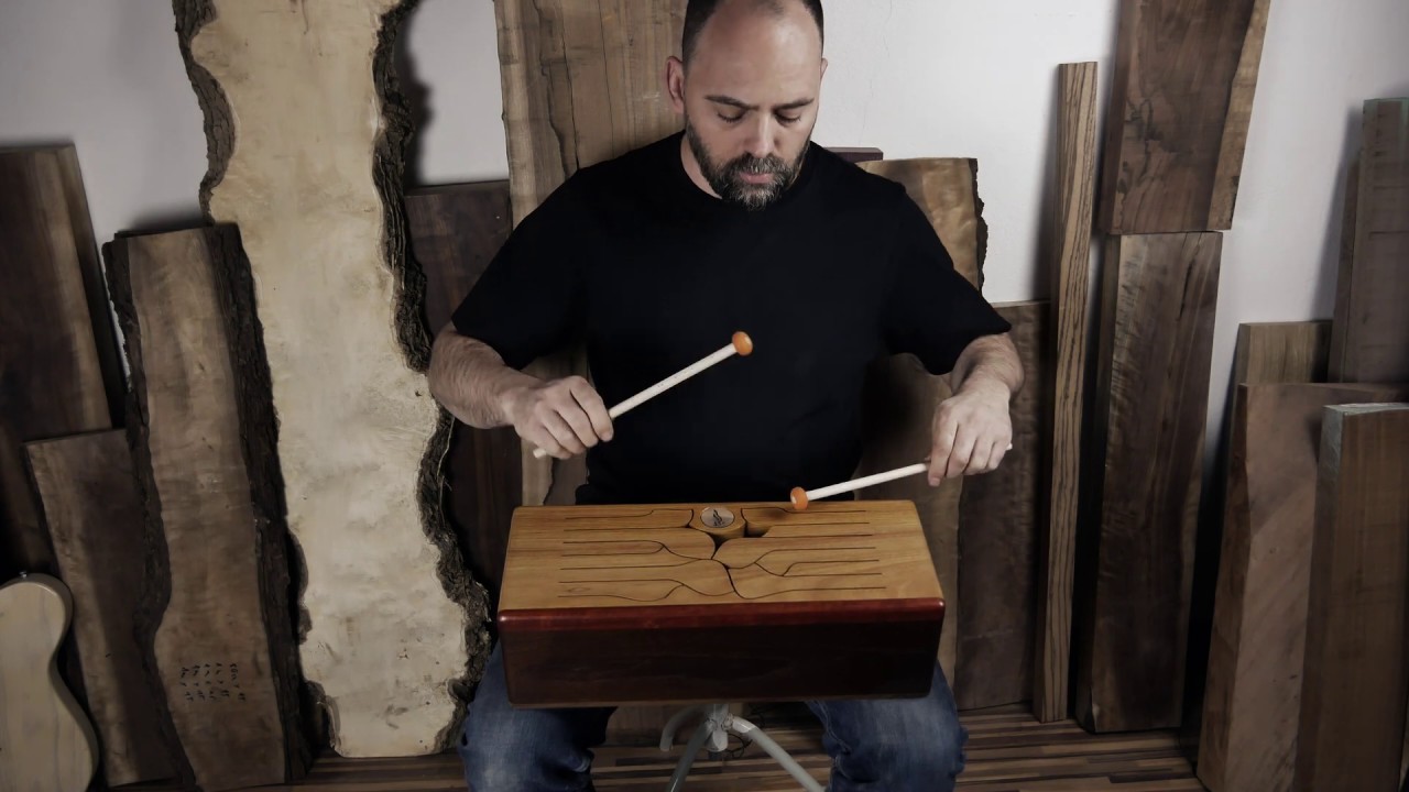 12 tones WoodPack Drum, minor chord progression, tongue drum, wood