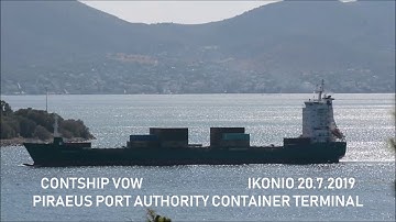 CONTSHIP VOW departure from Piraeus Port Authority Container Terminal