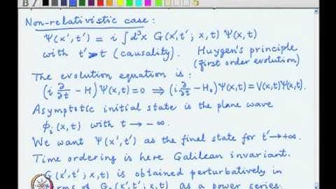 Mod-03 Lec-26 Propagator theory, Non-relativistic case and causality