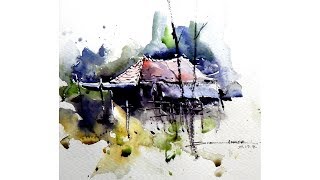 watercolor painting india sikander singh landscape chandigarh paintings watercolour artist