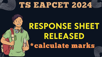 TS EAPCET 2024 Response sheet | How to check EAPCET marks #tseapcet2024