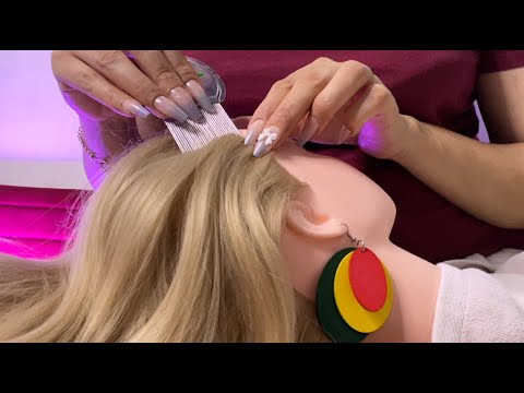 ASMR Hair Massage & Hair Treatment & Hair Care (Gentle Sounds٫Inaudible Whispers )