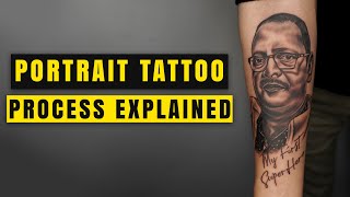 Portrait Tattoo Tutorial | Stencil, Needles, Setup & Tattoo Process