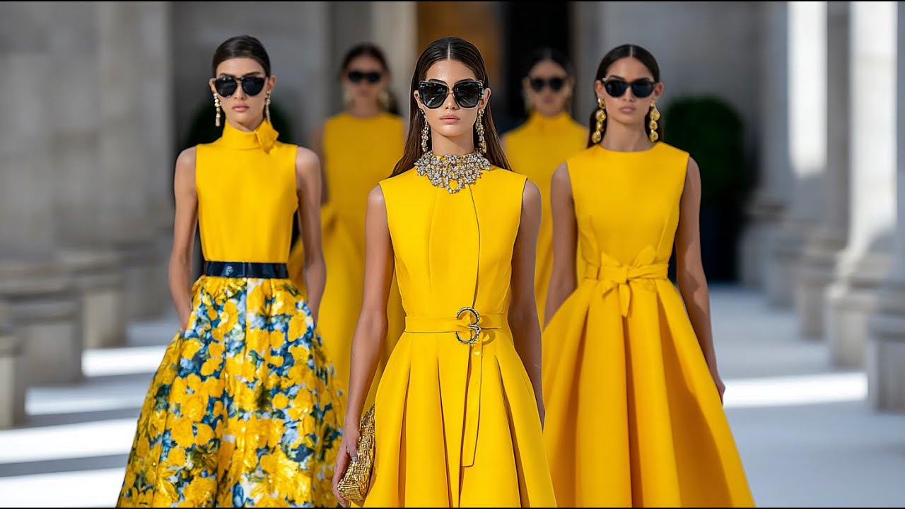 Коллекция Carolina Herrera Весна/Лето 2026 | Канареечно-желтый и солнечный цветовой тренд