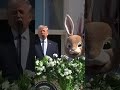 Trump issues Iran warning alongside a bewildered Easter Bunny