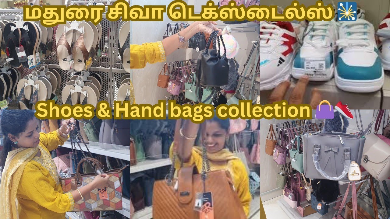 Handbag and shoes from rupees 99😱🥳✨||madurai shiva textiles 